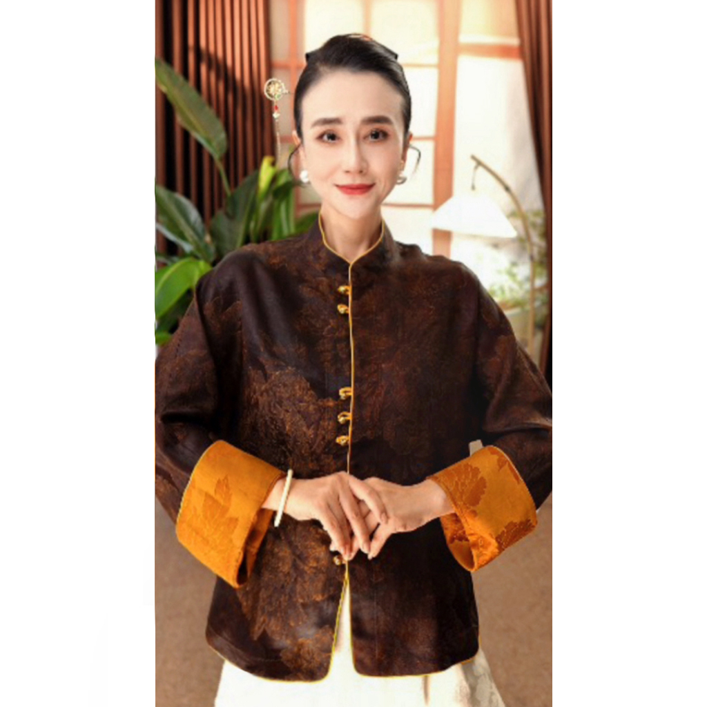 【帛玉家】6109新中式国风50姆米双面外套