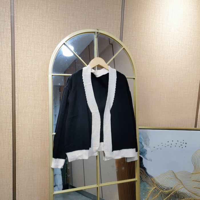 AE555孕妇黑色针织开衫90-140