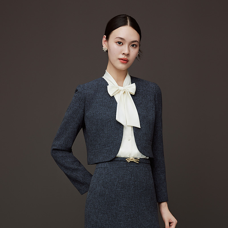 2025新款摩登立体剪裁西服短外套高级职场上衣-MJGD02WJK728A11