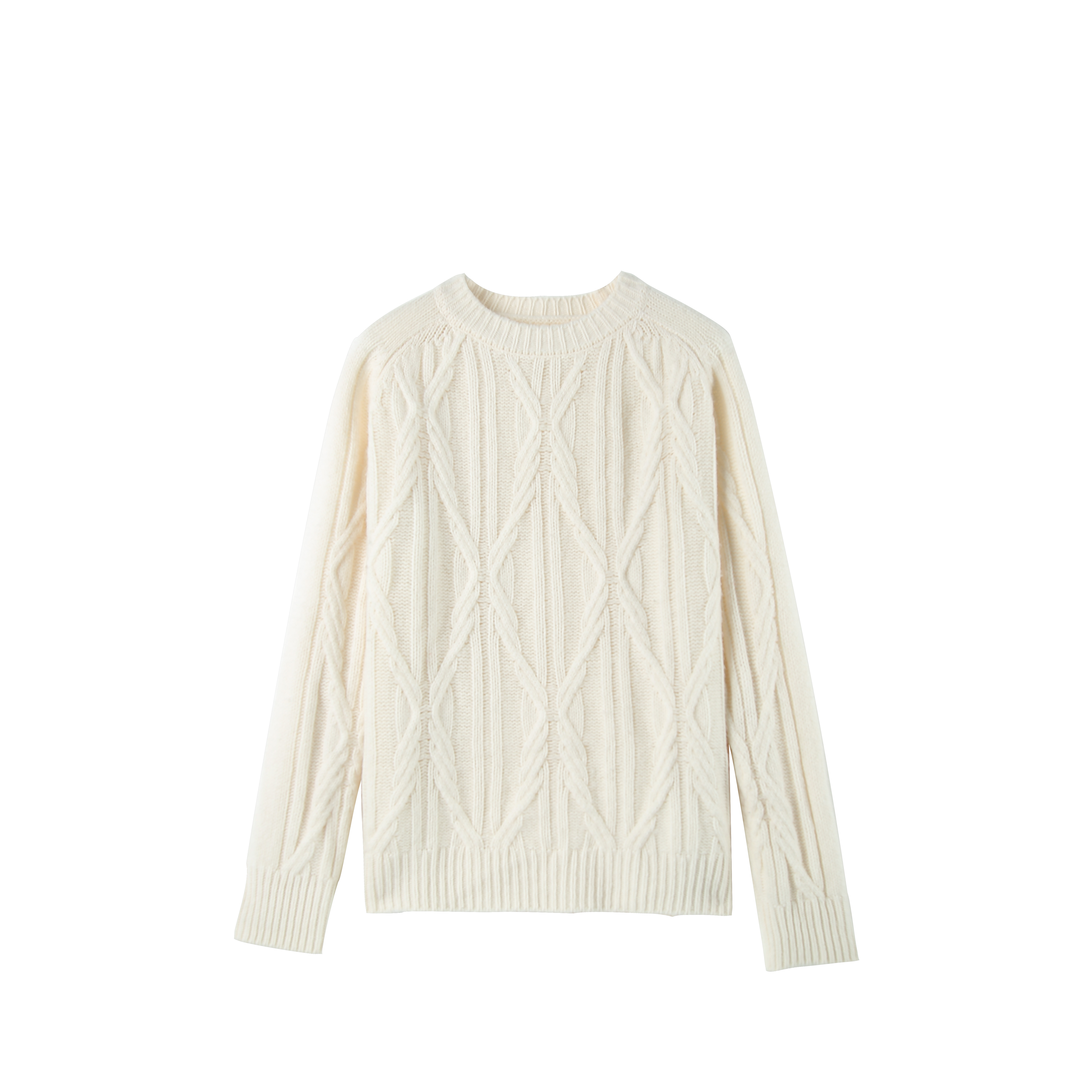 【DAXIU轻奢】秋冬纯色百搭圆领纯色绞花针织衫-2993