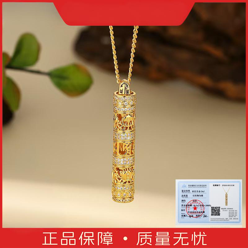 非遗古法镂空随身佛项链精致时尚百搭