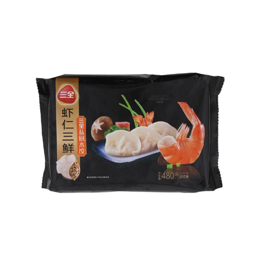 三全私厨水饺虾仁三鲜480g