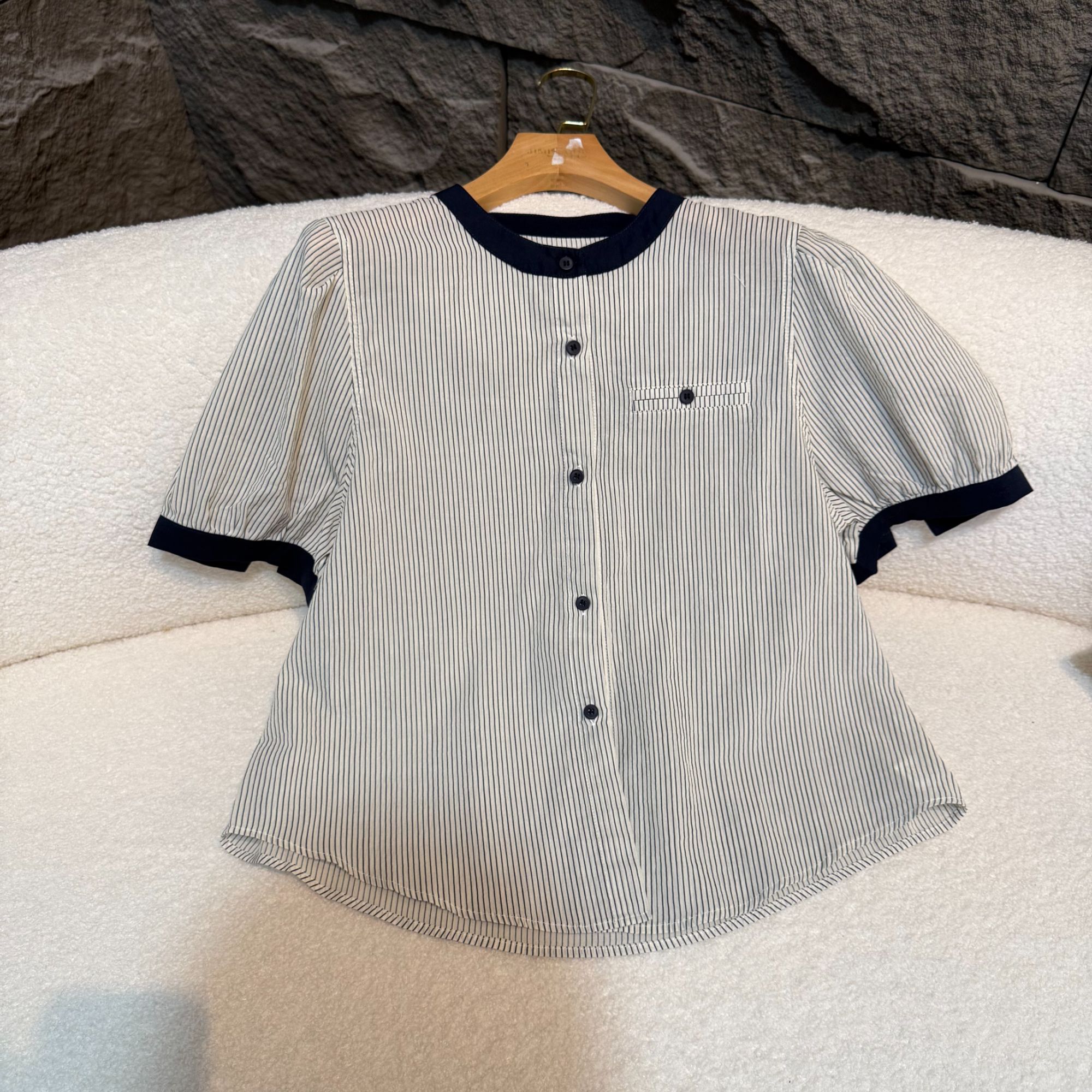 吉米赛欧 【条纹百搭】 9K2525602显瘦设计感衬衫