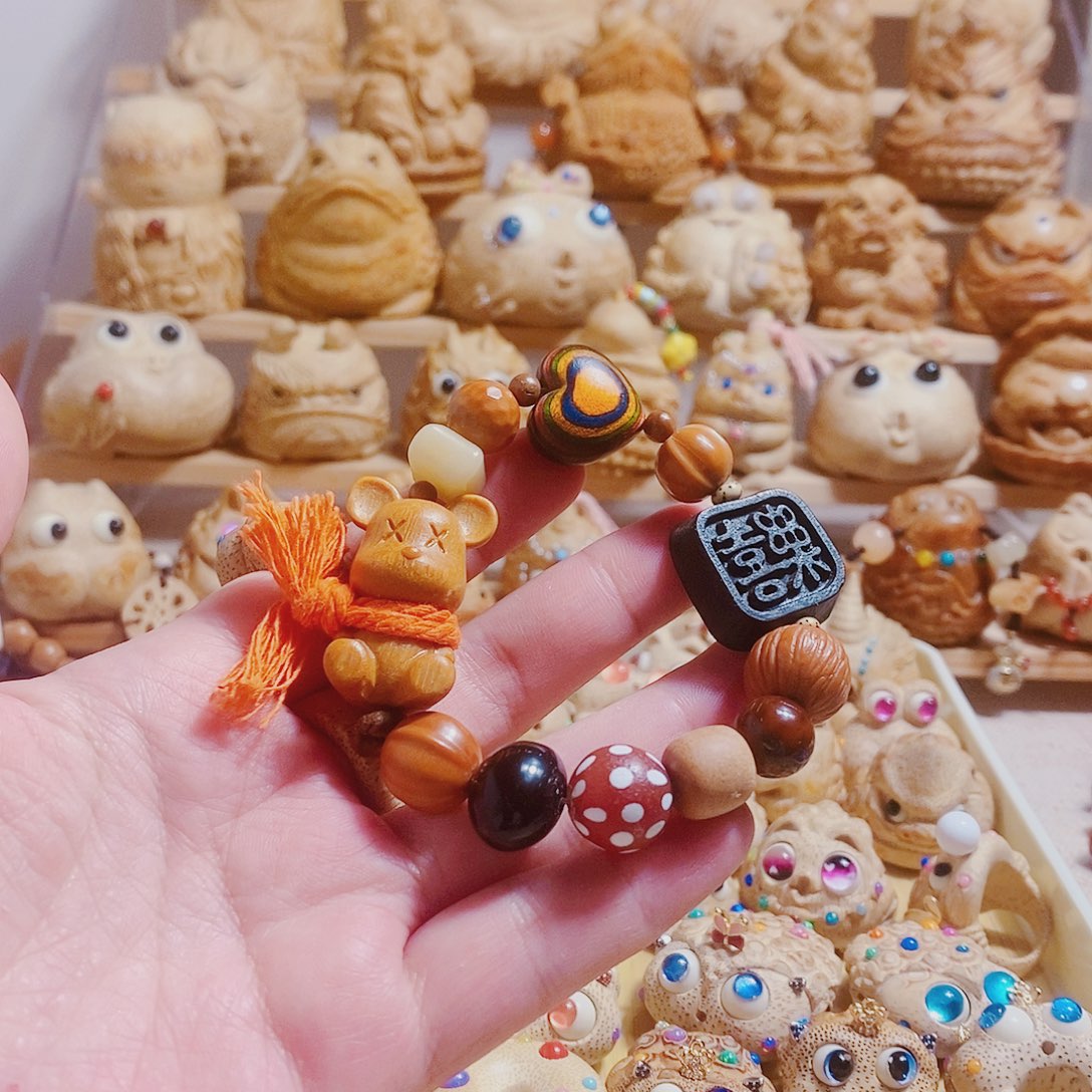 香榧木文玩多宝手串