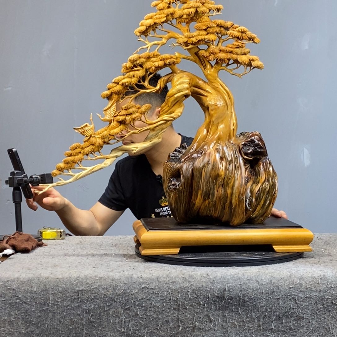 柏木四****销木雕工艺品摆件