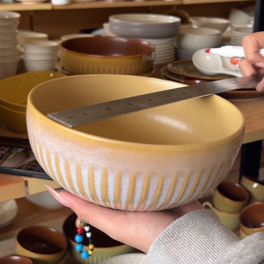 新骨瓷125微瑕素彩白 雏菊 7.5寸 面碗 汤碗