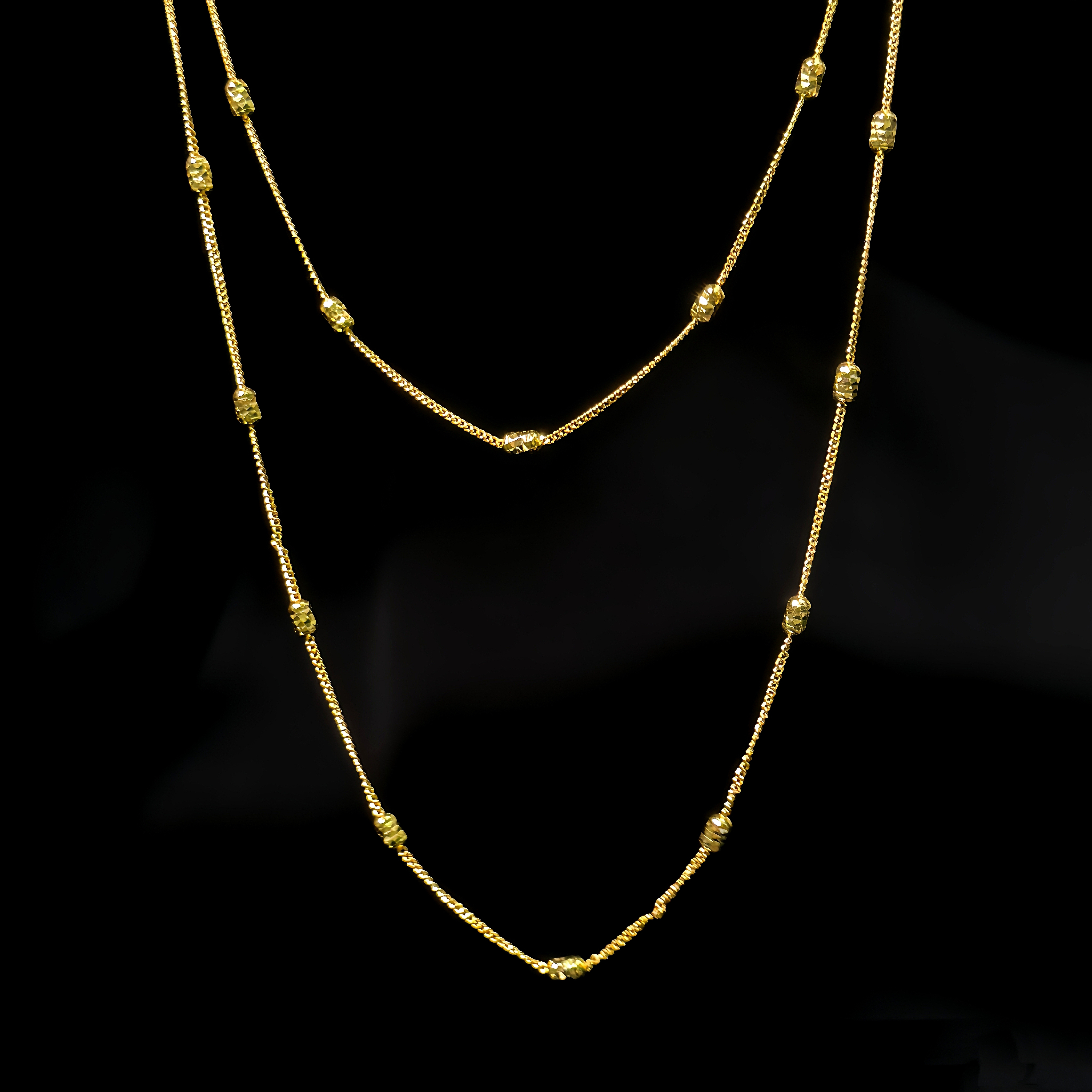 链子925银 中银Lux-【炫彩星链】意大利车花工艺椭圆秋冬长款毛衣链