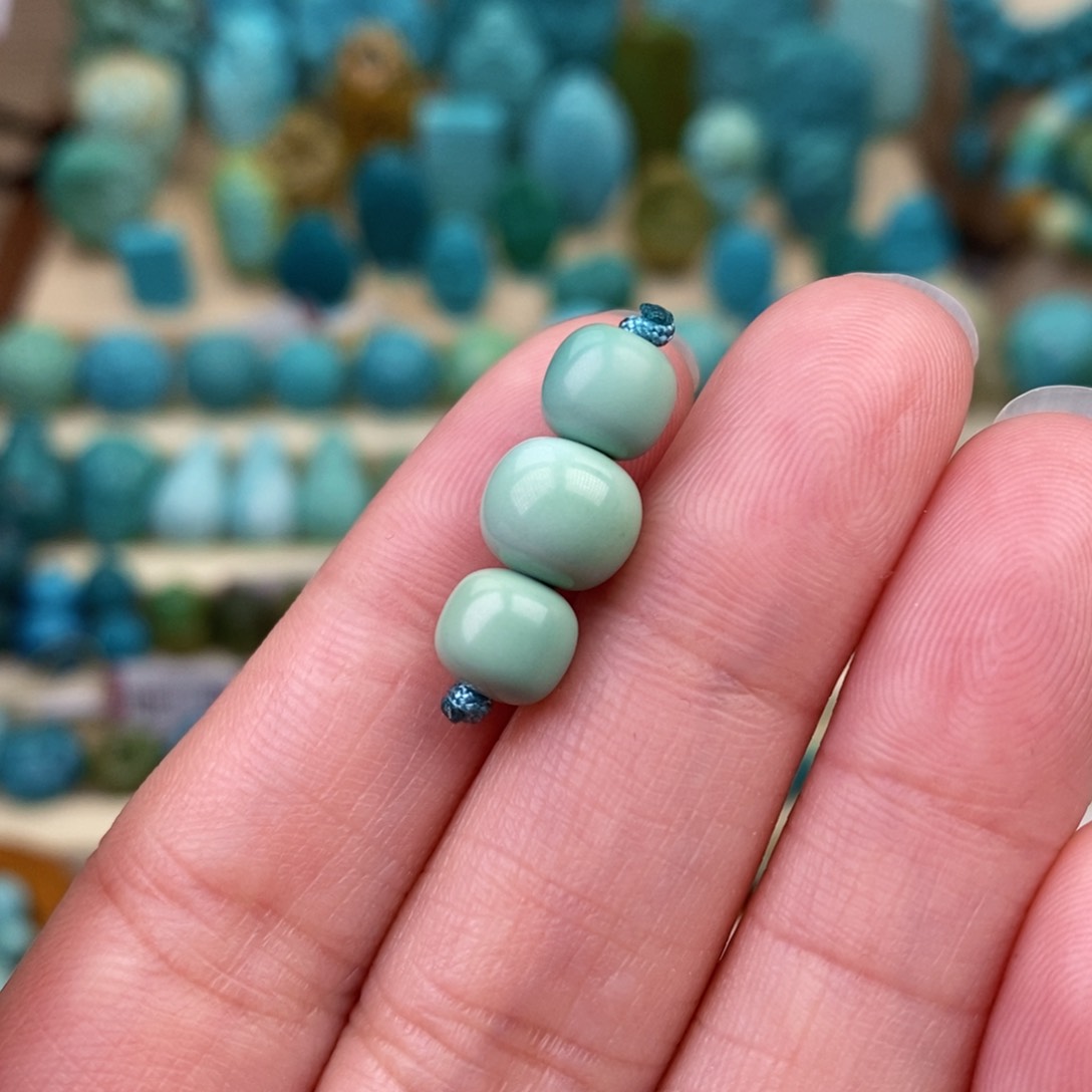 绿松石珠宝奇石未镶嵌8mm