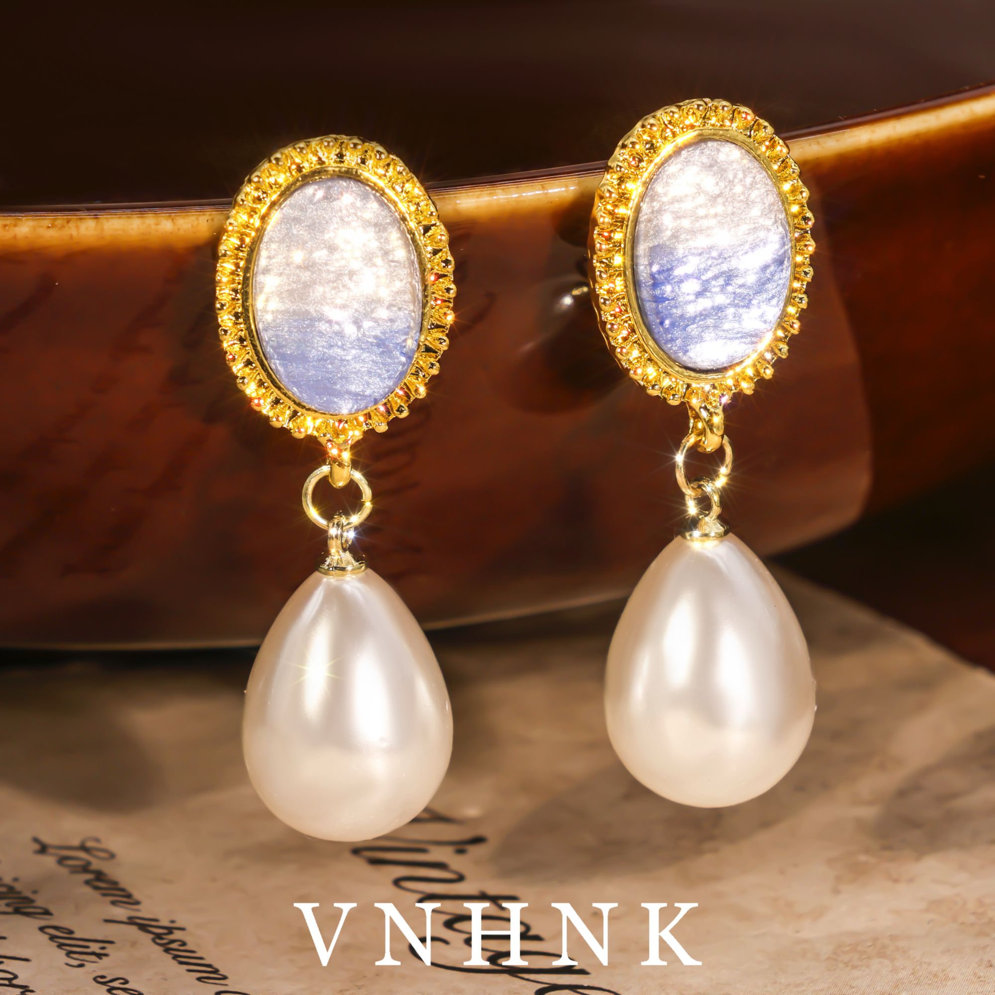 铜合金仿珍珠耳饰 美可儿   F528  白色气质耳环