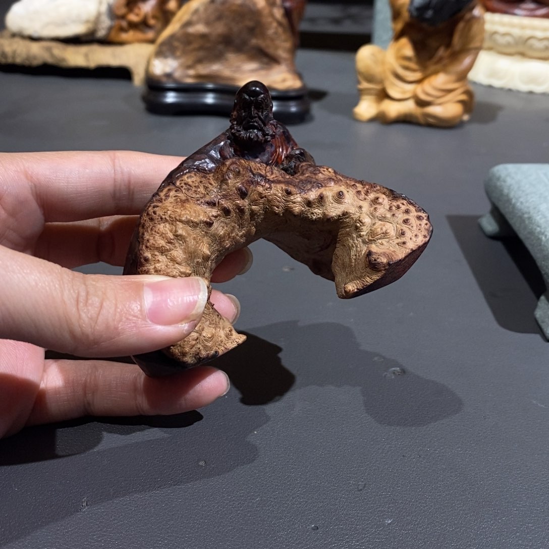 大***者檀香紫檀（小叶紫檀）手把件达摩瘤疤