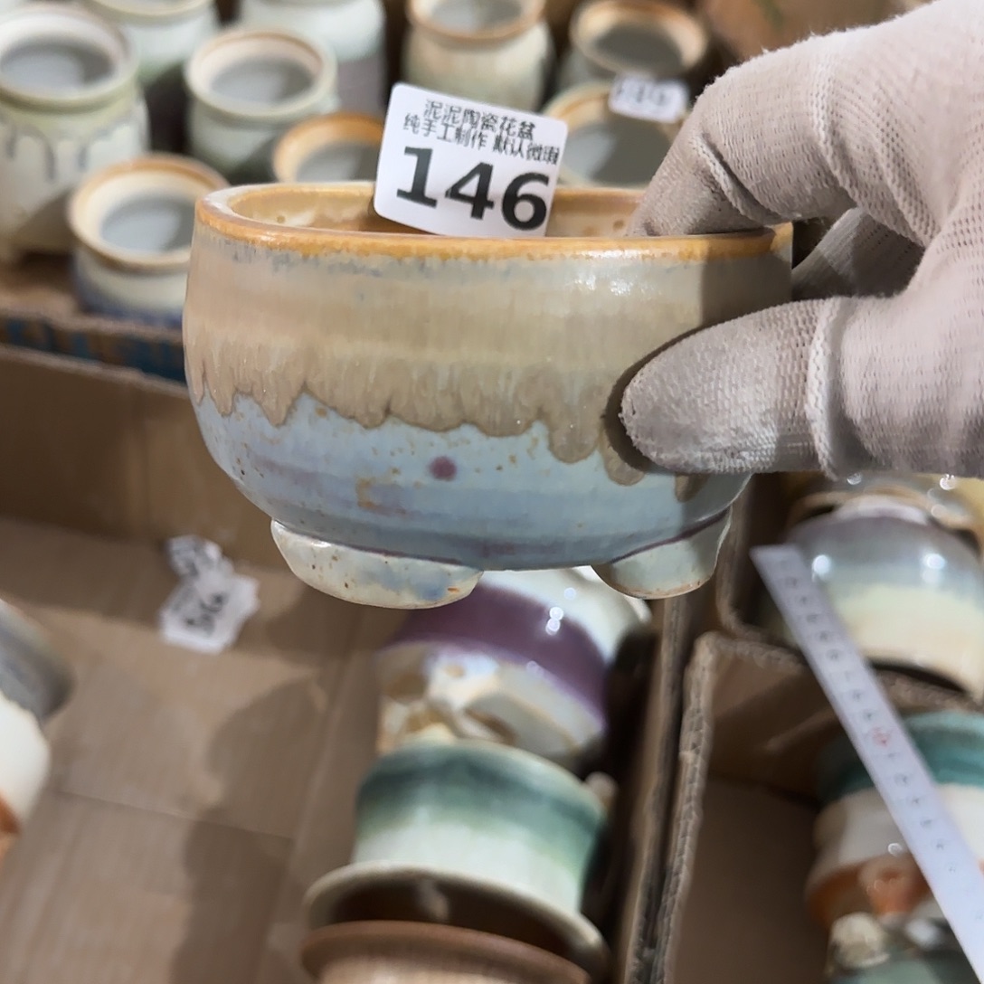 瓷片景德镇手工花盆