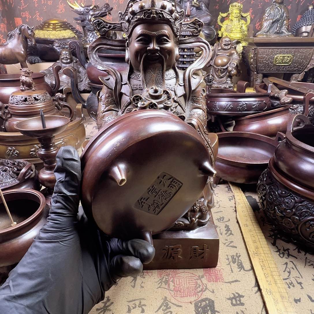从**来香炉 家用供香炉 风水摆件 聚宝盆 家居摆件