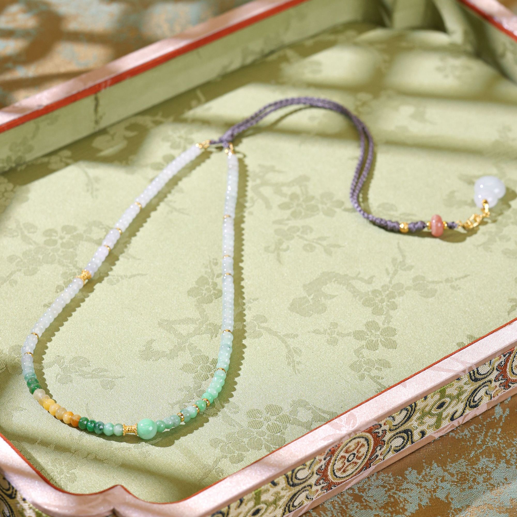 小玉同学中式国风翡翠毛衣链配链万能链