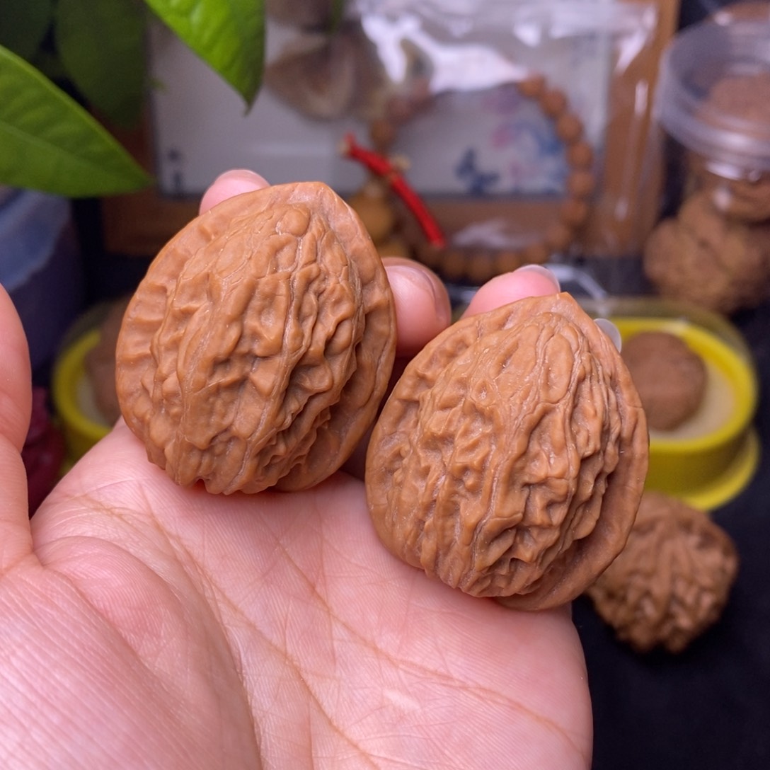 文玩核桃把件35大红袍