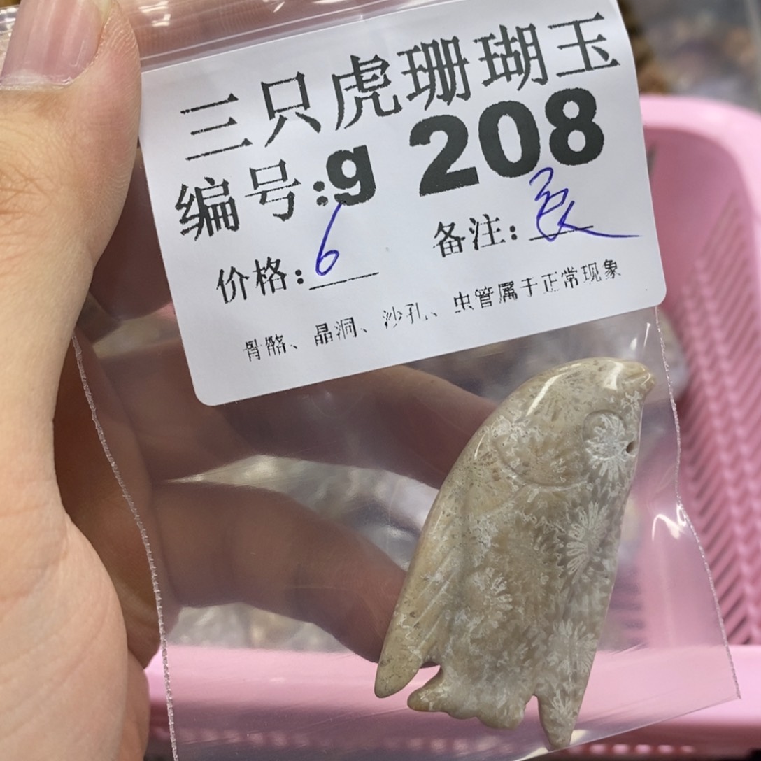 硅化珊瑚（珊瑚玉）未镶嵌1安****o