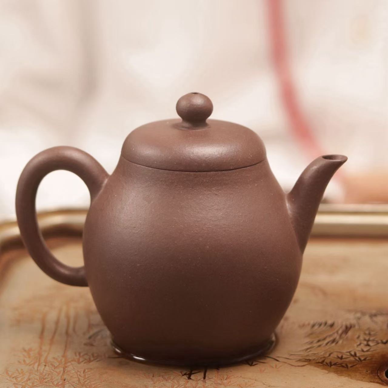 宜兴精品手工紫泥小壶 古拙荆溪美玉款 老林推荐