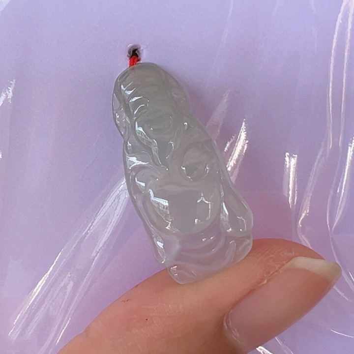 翡翠未镶嵌颈饰财神爷吊坠