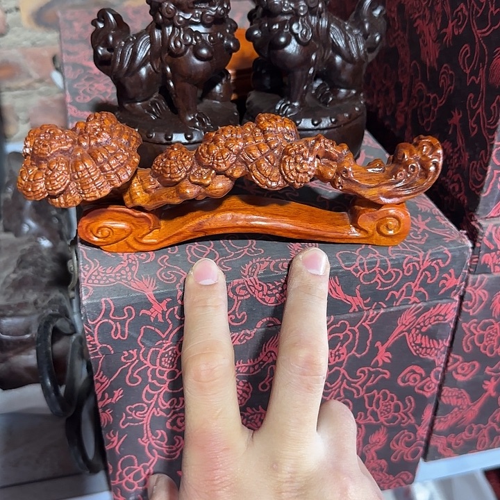 木花梨木20灵芝如意一套