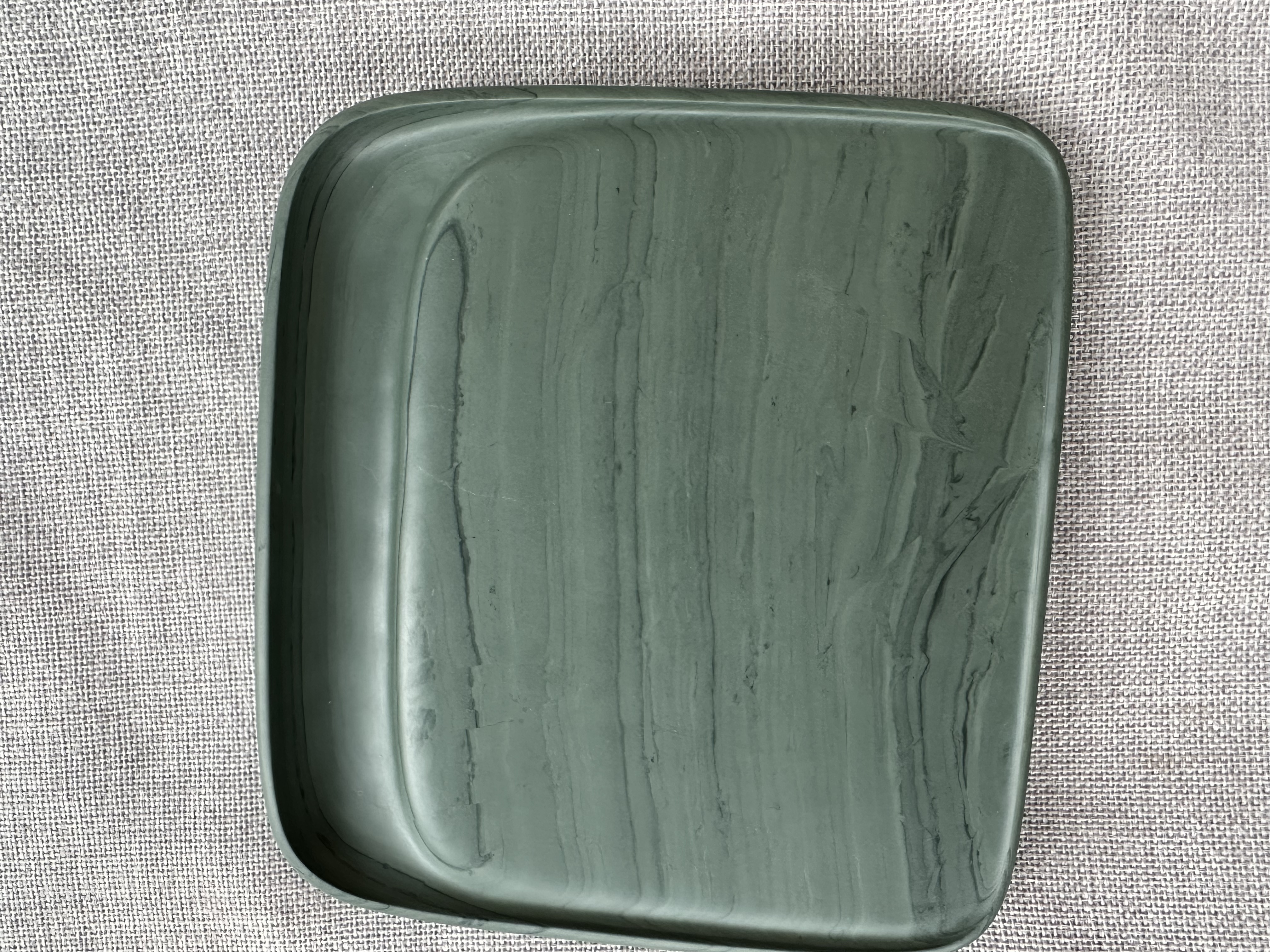 甘肃洮砚砚台砚台书法专用老坑绿漪纹尺寸17.3/15.8/2.3