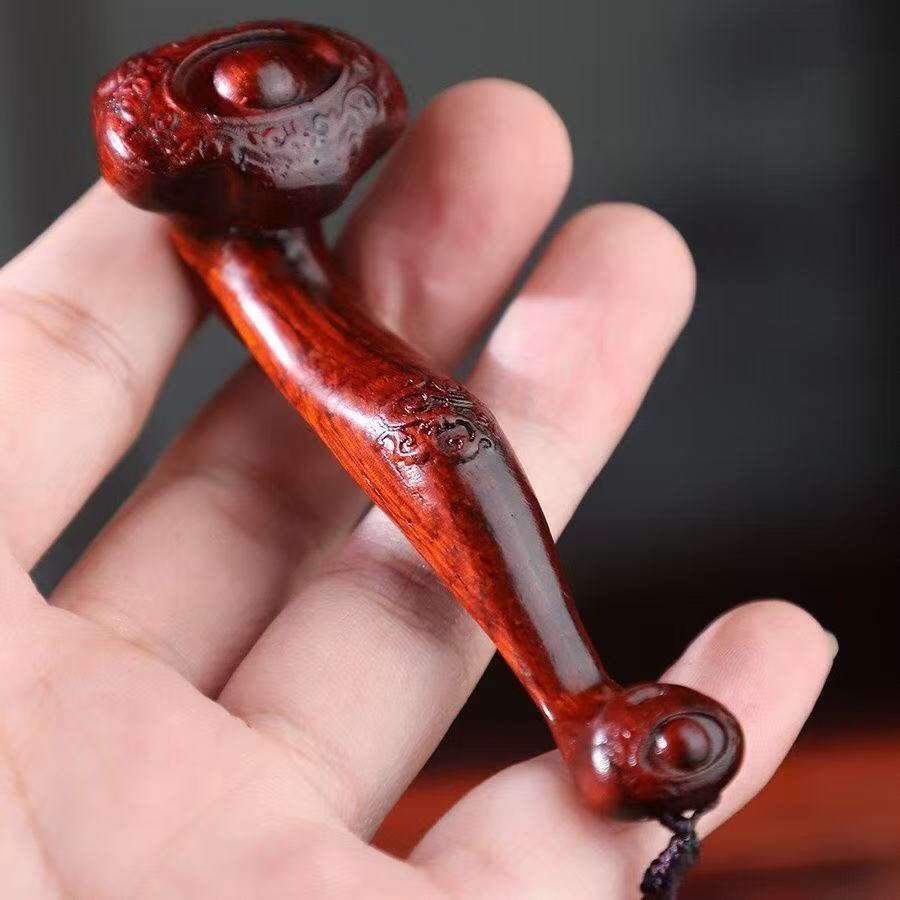 犀角紫檀手把件 FJH-002 如意【晶晶】
