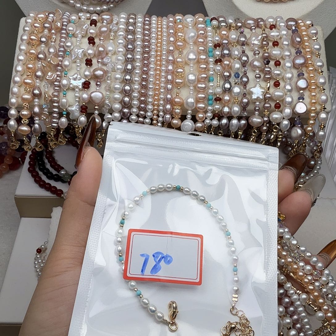 晴***天淡水珍珠手绳钛钢