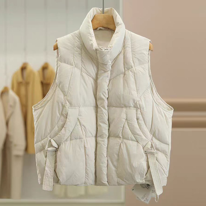 110602 龟背款立领羽绒马甲女冬