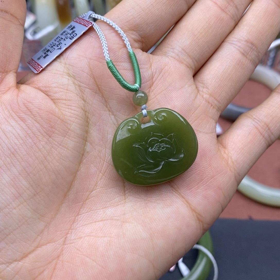 晶***玉和田玉未镶嵌吊坠(不含链)