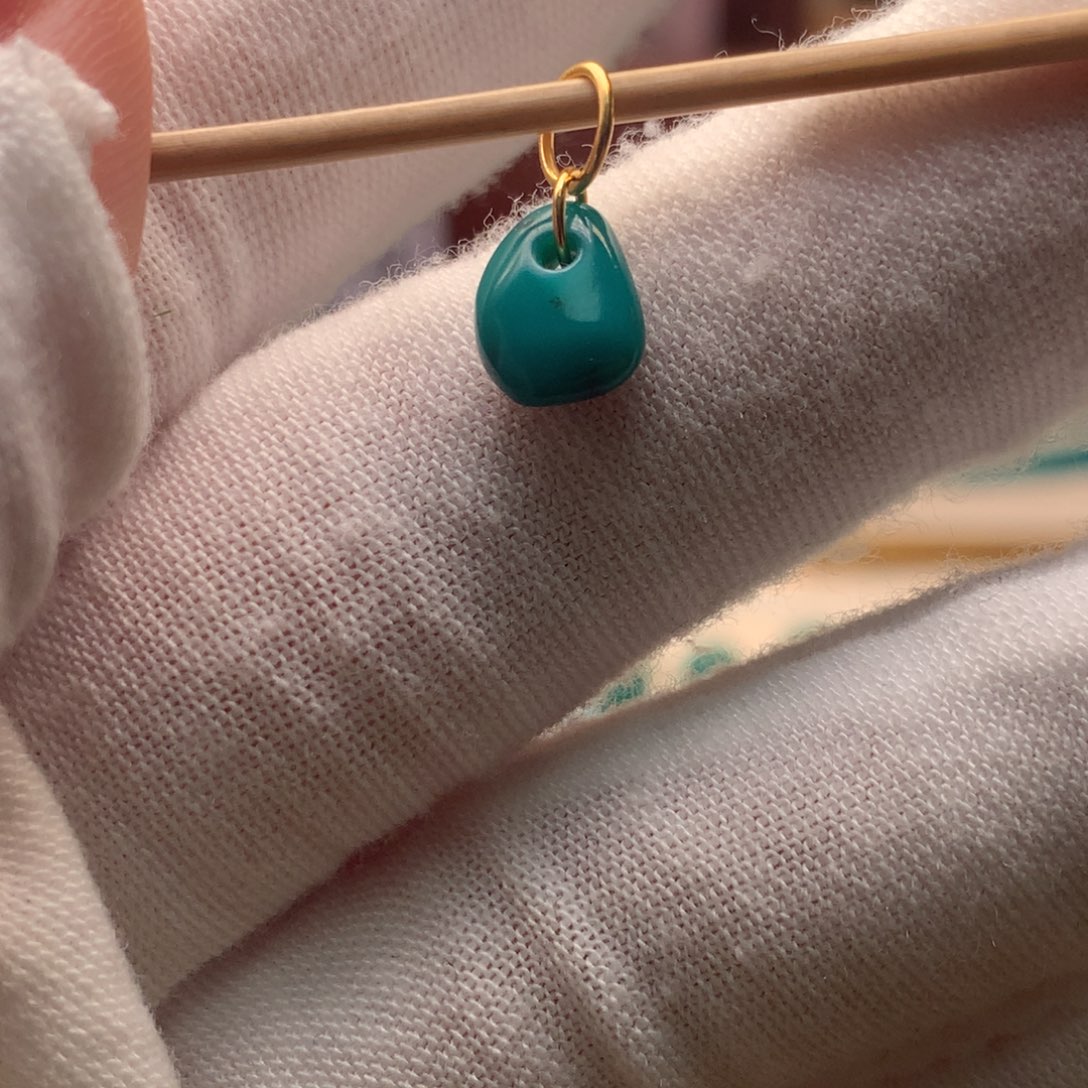 绿松石18K金镶嵌配饰