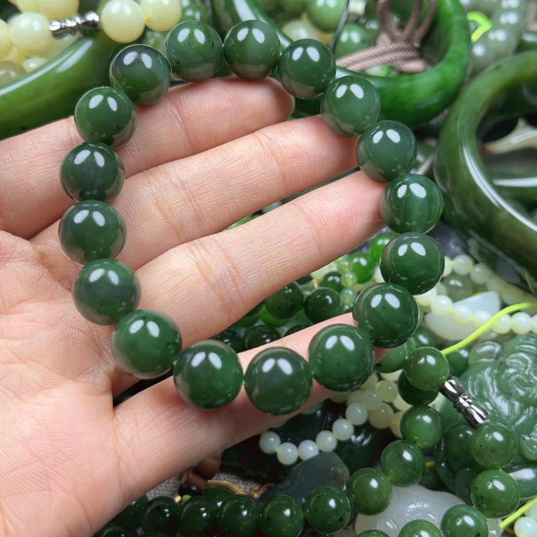 和田玉（碧玉）未镶嵌手串