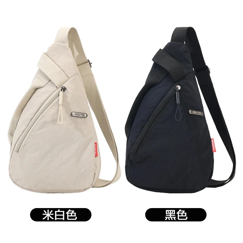胸包男女单肩斜挎包防水背包户外休闲时尚包包潮2025爆款纯色男女