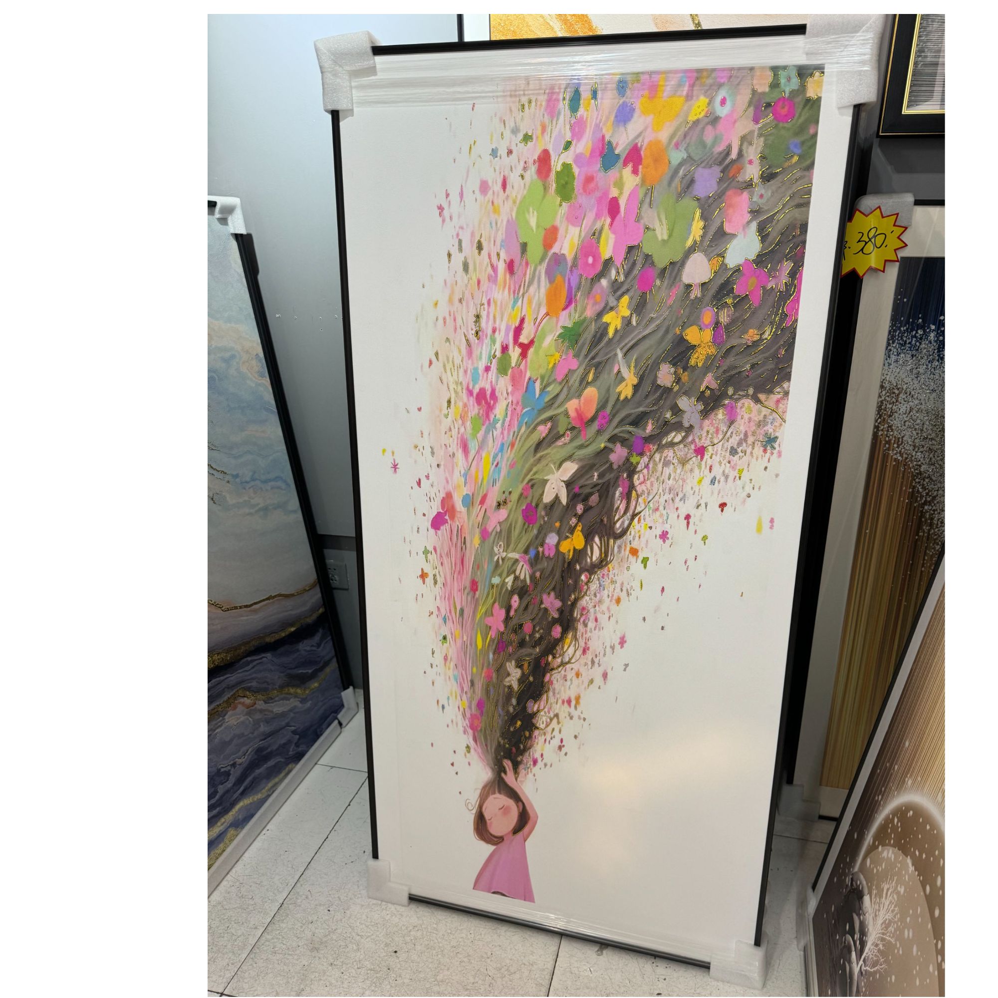 现代简约奶油时尚小温馨入户玄关装饰画卧室餐厅装饰画皮革肌理画