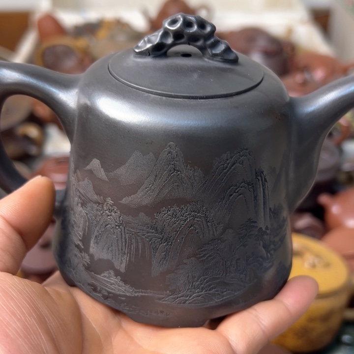 紫砂茶壶紫砂壶跳砂盖子不平