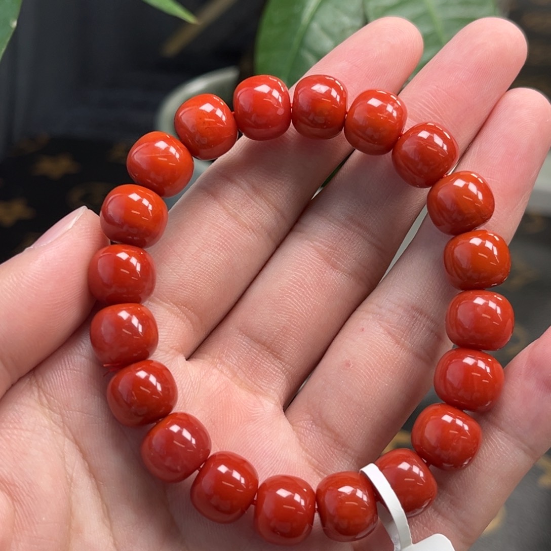 笨***力南红玛瑙未镶嵌手串保山冷水河老型手串11+