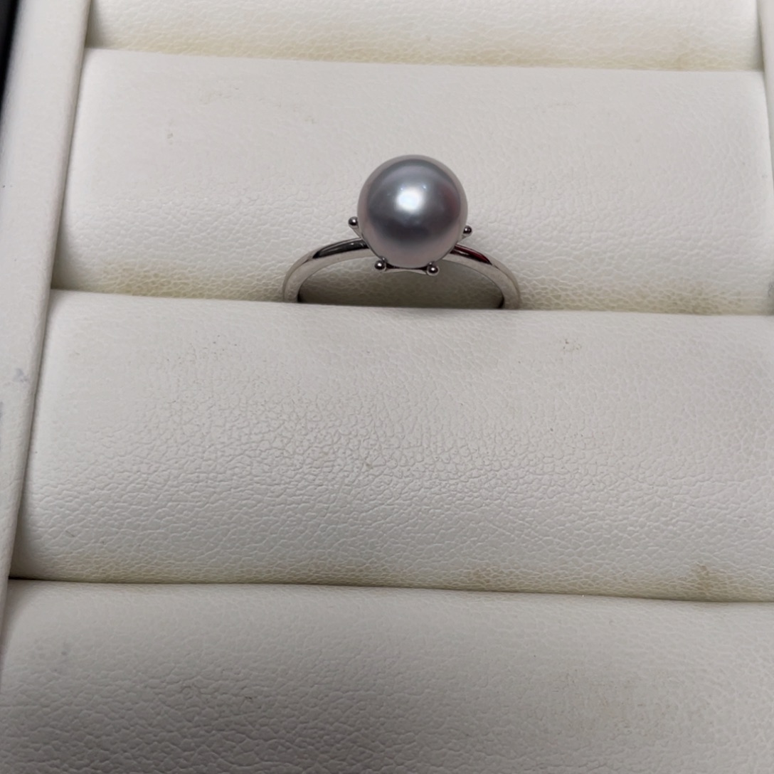 海水珍珠戒指银S925镶嵌