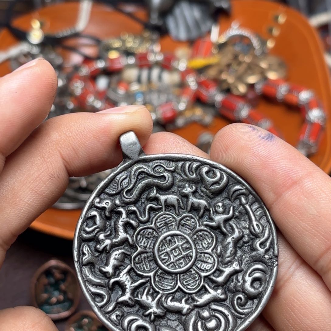 铜星月菩提挂件星月