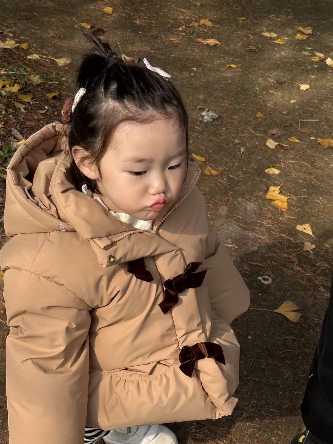 韩系设计蝴蝶结外套