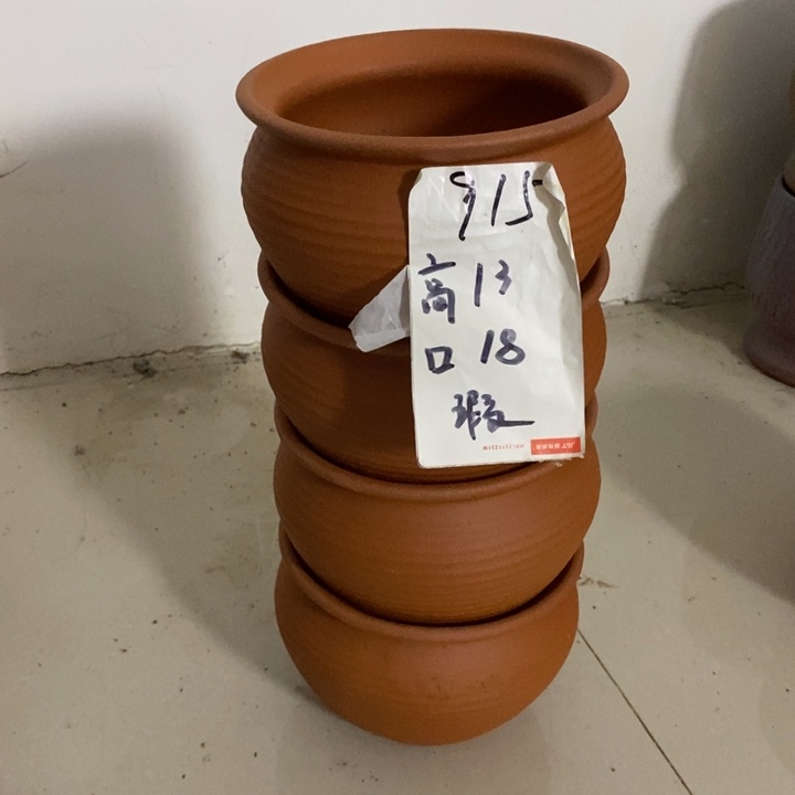 粗陶红陶绿植花盆915
