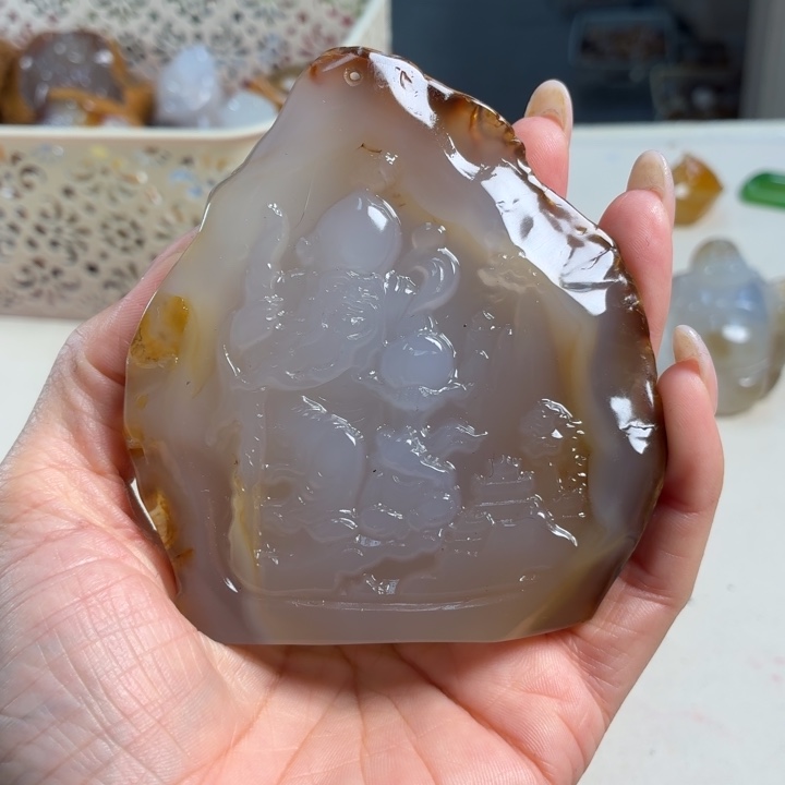 玛瑙/玉髓未镶嵌吊坠(不含链)