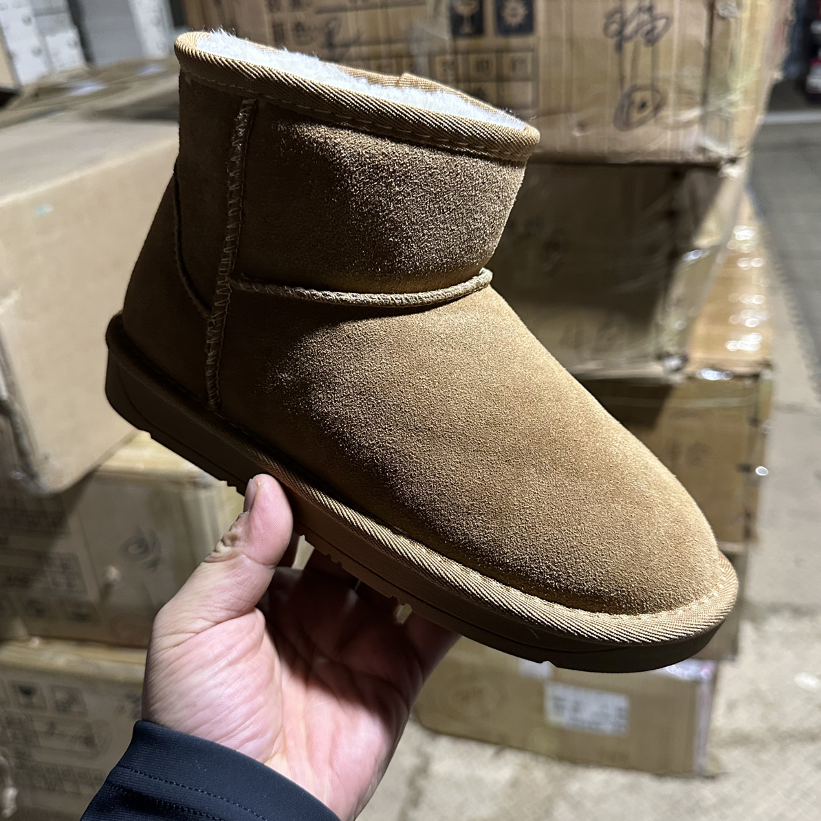 5854时尚软底真皮雪地靴保暖真皮百搭