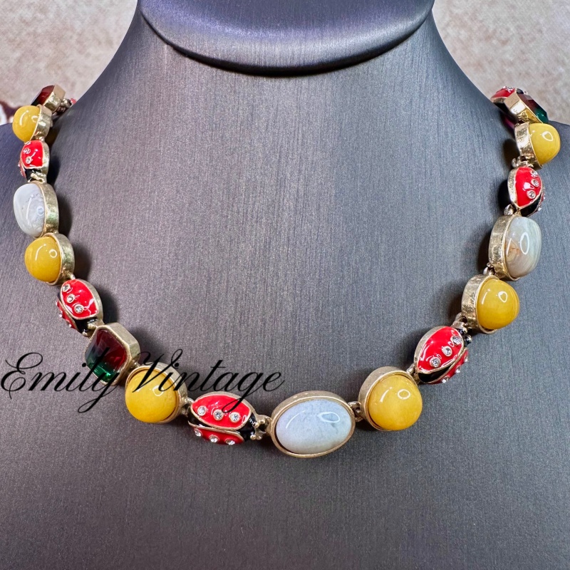 铜合金大理石项链 【4223】Emily Vintage珍藏款