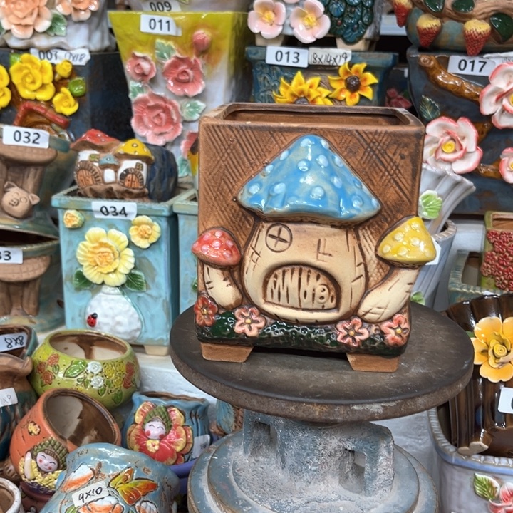 紫砂花盆粗陶材质多肉花盆