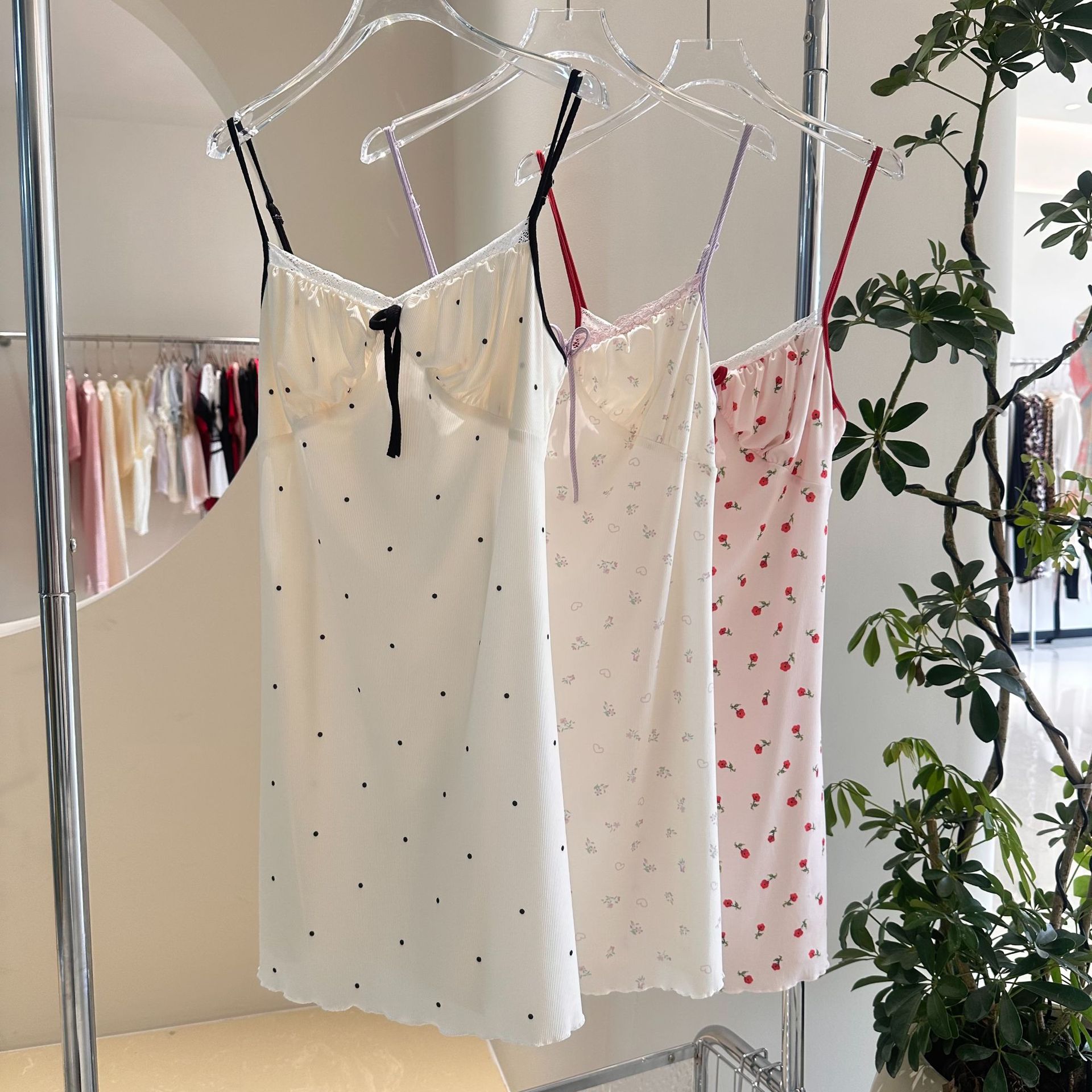 【甜梦】夏季新款法式莫代尔睡裙小清新少女甜美吊带家居服