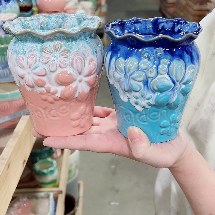 有孔，凑单福利满10元发货陶瓷多肉花盆！