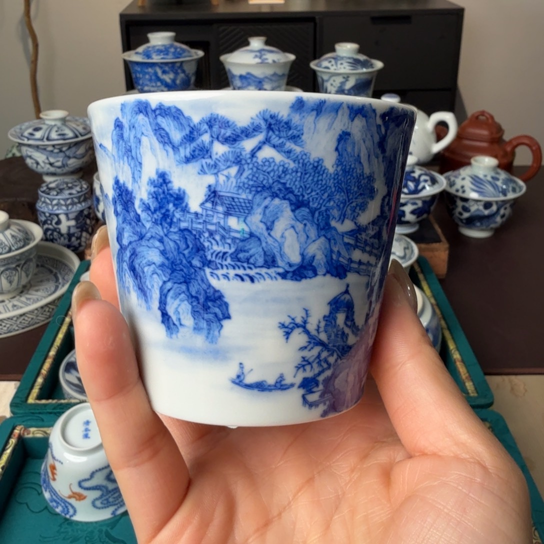 馨云堂山水直口杯