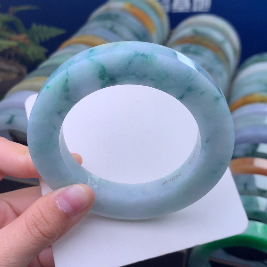 定制翡翠未镶嵌手镯定制不退不换