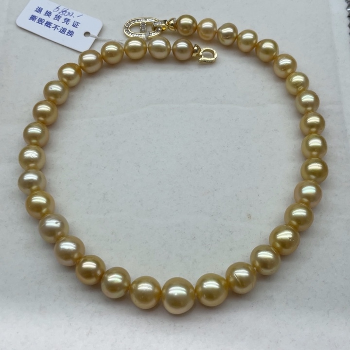 项链未镶嵌海水珍珠南洋金珠10-13