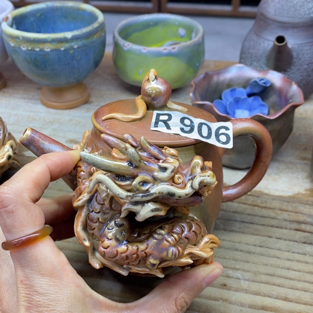 陶园柴烧，精品高货906瑕失圆