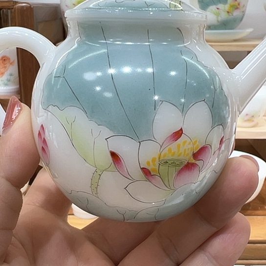 杯子用****5璞玉冰种玉瓷壶