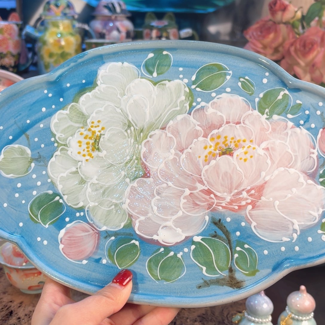 景德镇手绘高温釉下彩陶瓷茶具