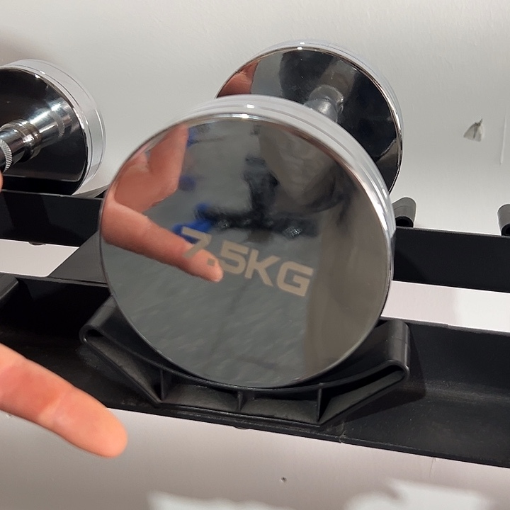 全新新款电镀纯钢哑铃7.5公斤一对